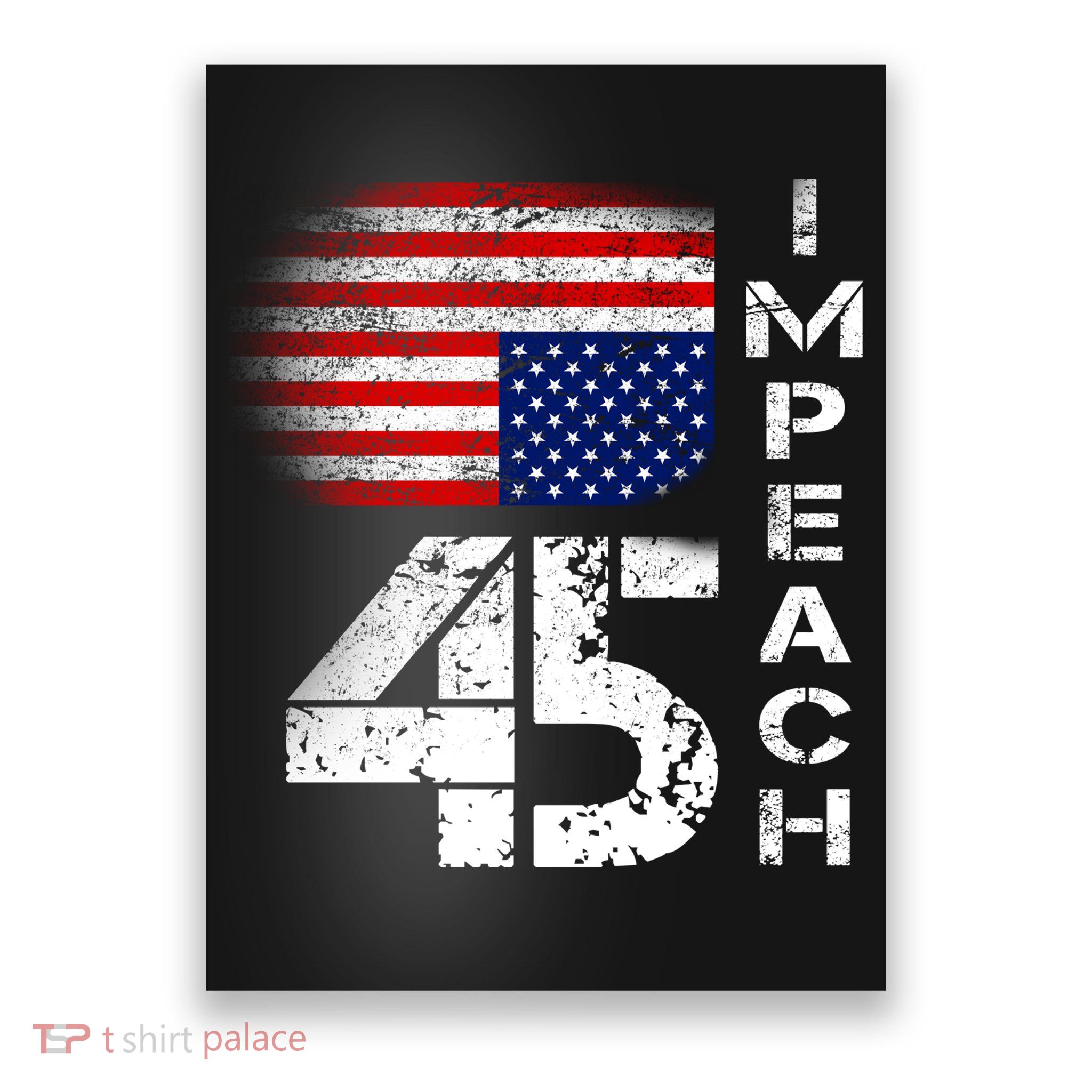 Impeach 45 Upside down Flag  Poster
