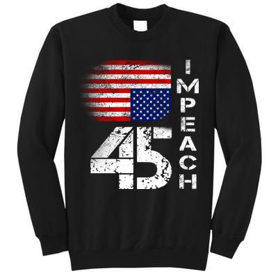 Impeach 45 Upside down Flag  Tall Sweatshirt