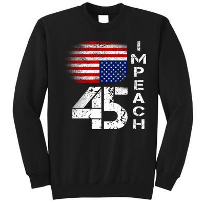 Impeach 45 Upside down Flag  Tall Sweatshirt