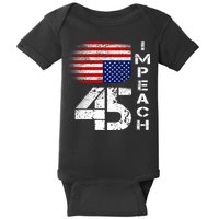 Impeach 45 Upside down Flag  Baby Bodysuit