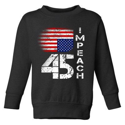 Impeach 45 Upside down Flag  Toddler Sweatshirt