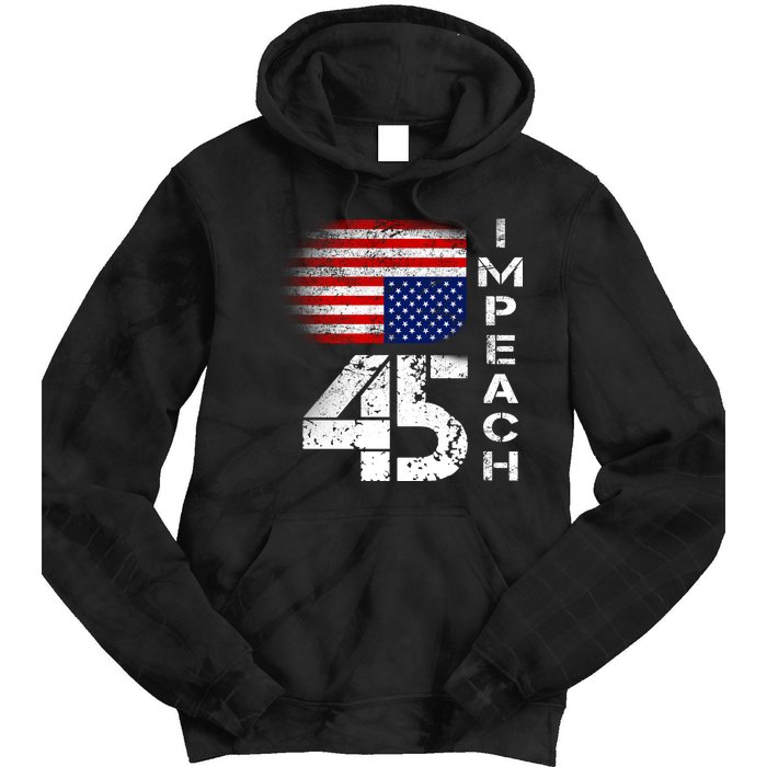 Impeach 45 Upside down Flag  Tie Dye Hoodie