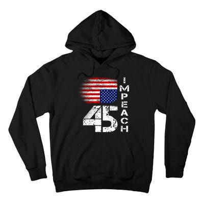 Impeach 45 Upside down Flag  Tall Hoodie