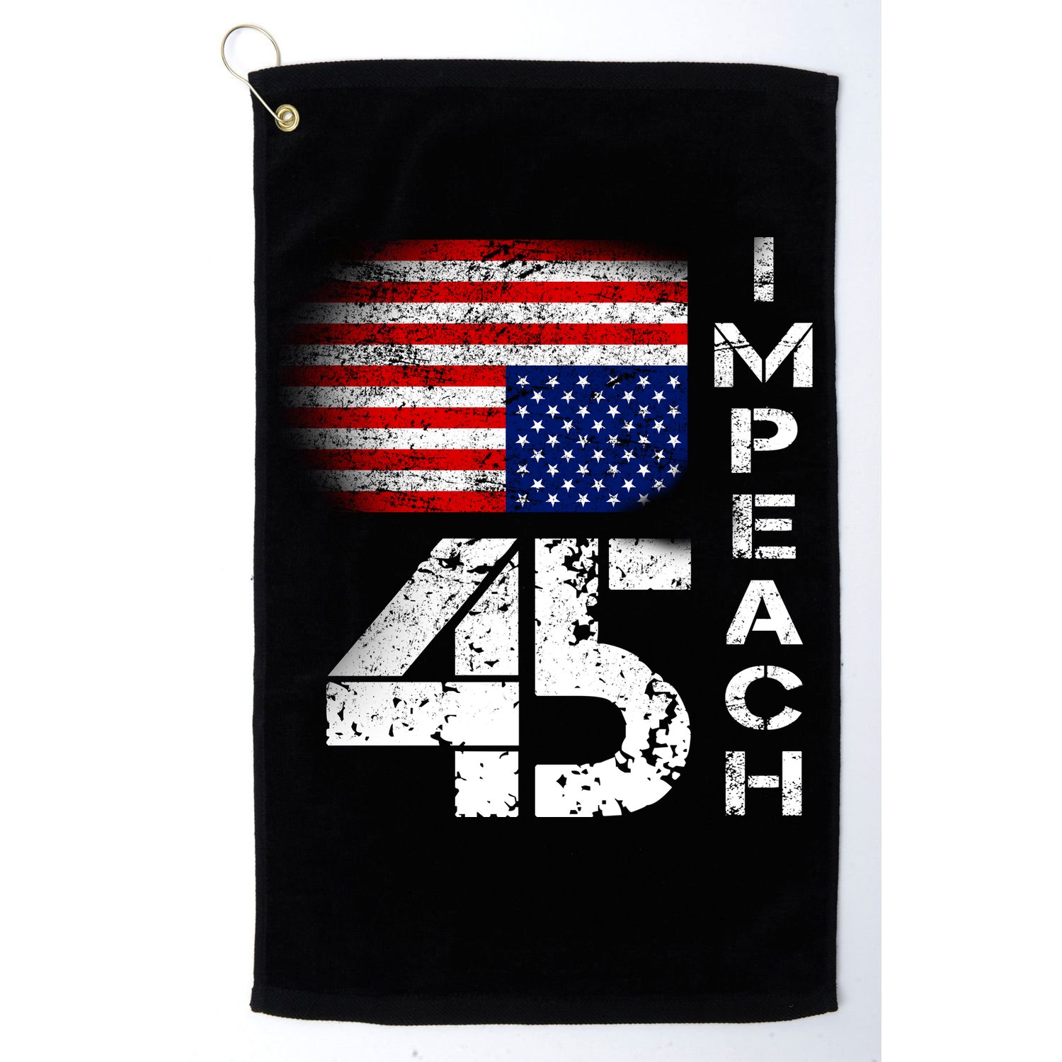 Impeach 45 Upside down Flag  Golf Towel