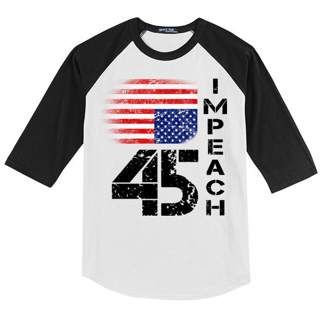 Impeach 45 Upside down Flag  Kids Colorblock Raglan Jersey