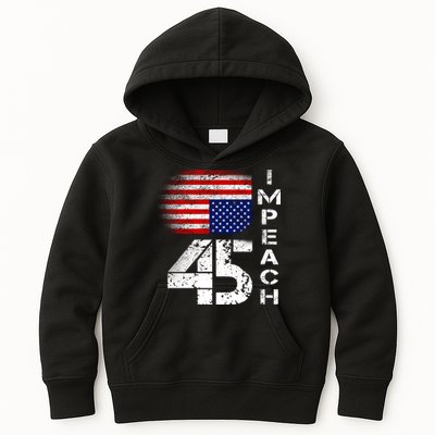 Impeach 45 Upside down Flag  Kids Hoodie