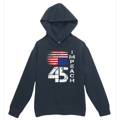 Impeach 45 Upside down Flag  Urban Pullover Hoodie