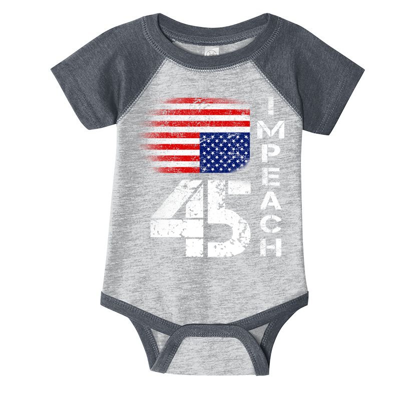 Impeach 45 Upside down Flag  Infant Baby Jersey Bodysuit