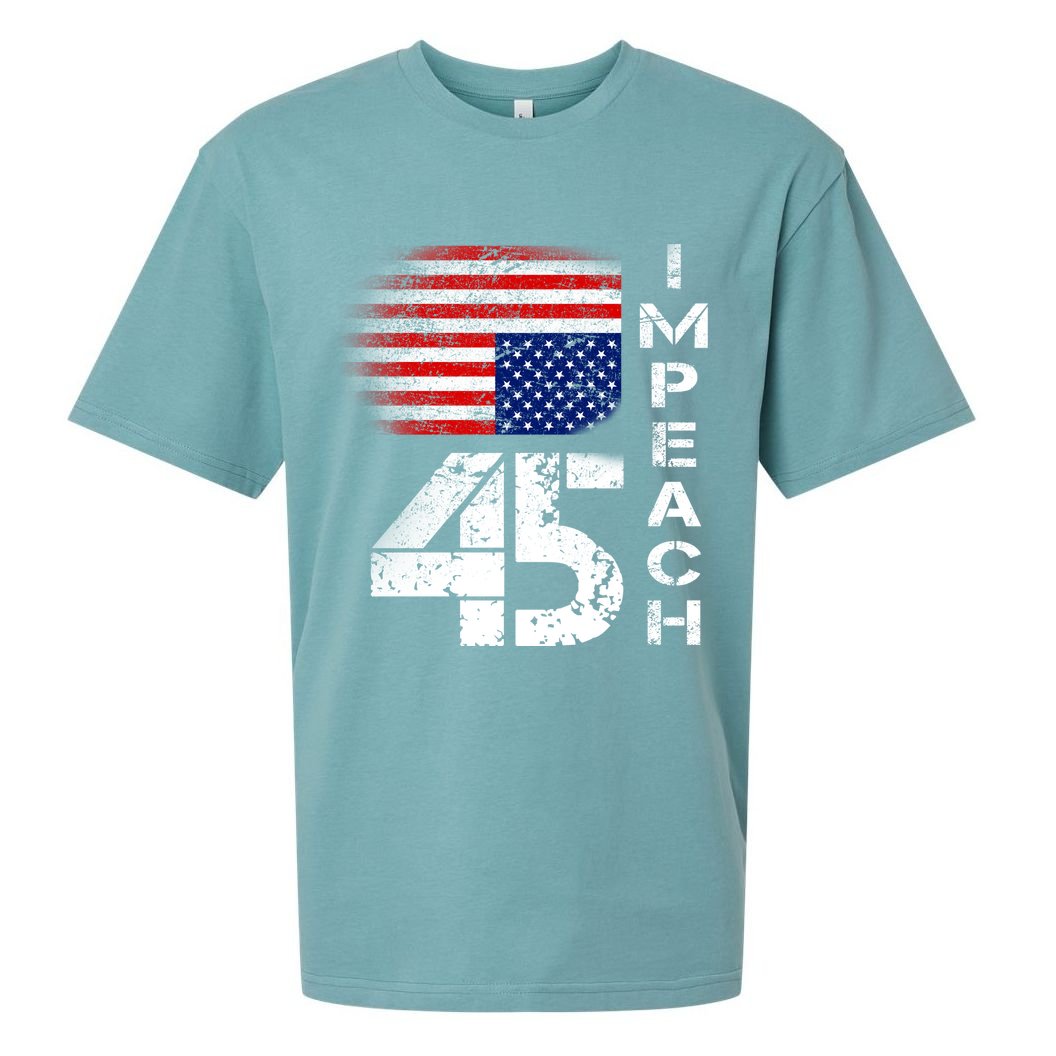 Impeach 45 Upside down Flag  Sueded Cloud Jersey T-Shirt