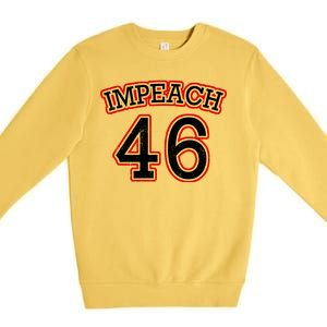 Impeach 46 Joe Biden Republican Conservative Anti-Biden  Premium Crewneck Sweatshirt