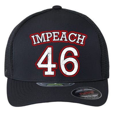 Impeach 46 Joe Biden Republican Conservative Anti-Biden  Flexfit Unipanel Trucker Cap