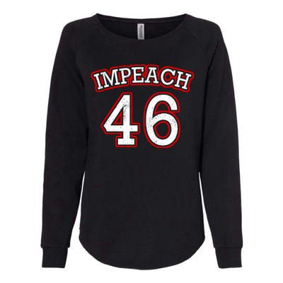 Impeach 46 Joe Biden Republican Conservative Anti-Biden  Womens California Wash Sweatshirt