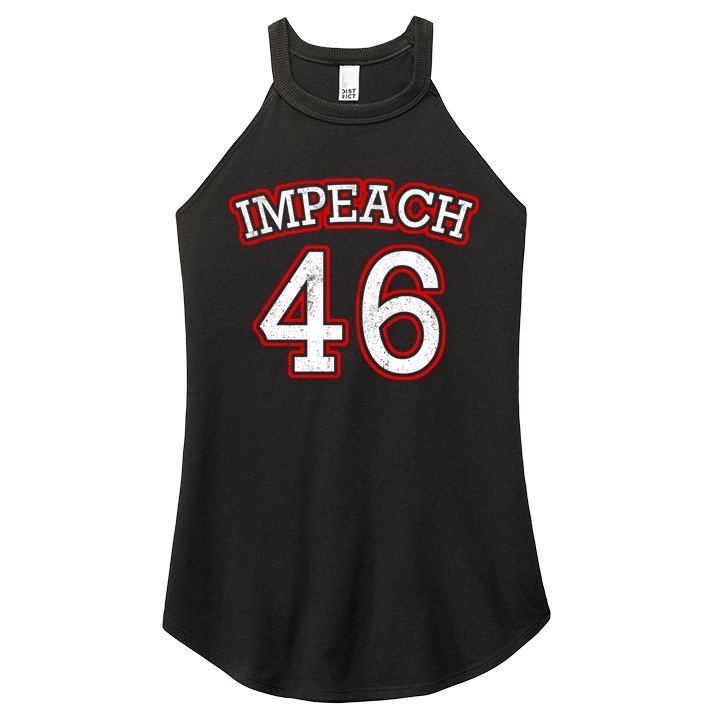 Impeach 46 Joe Biden Republican Conservative Anti-Biden  Women's Perfect Tri Rocker Tank