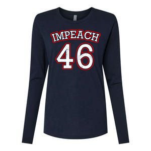 Impeach 46 Joe Biden Republican Conservative Anti-Biden  Womens Cotton Relaxed Long Sleeve T-Shirt