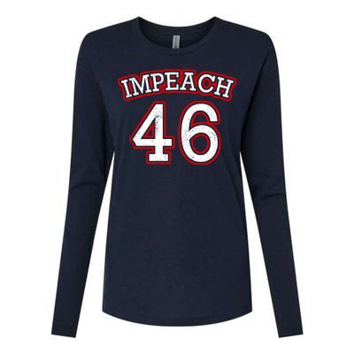 Impeach 46 Joe Biden Republican Conservative Anti-Biden  Womens Cotton Relaxed Long Sleeve T-Shirt