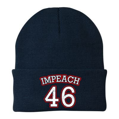 Impeach 46 Joe Biden Republican Conservative Anti-Biden  Knit Cap Winter Beanie