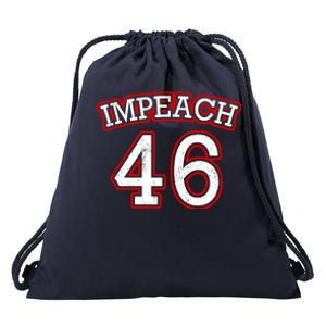 Impeach 46 Joe Biden Republican Conservative Anti-Biden  Drawstring Bag