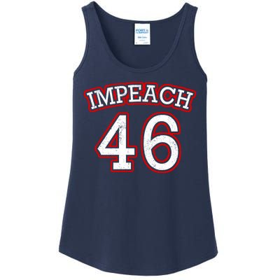 Impeach 46 Joe Biden Republican Conservative Anti-Biden  Ladies Essential Tank