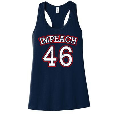 Impeach 46 Joe Biden Republican Conservative Anti-Biden  Women's Racerback Tank