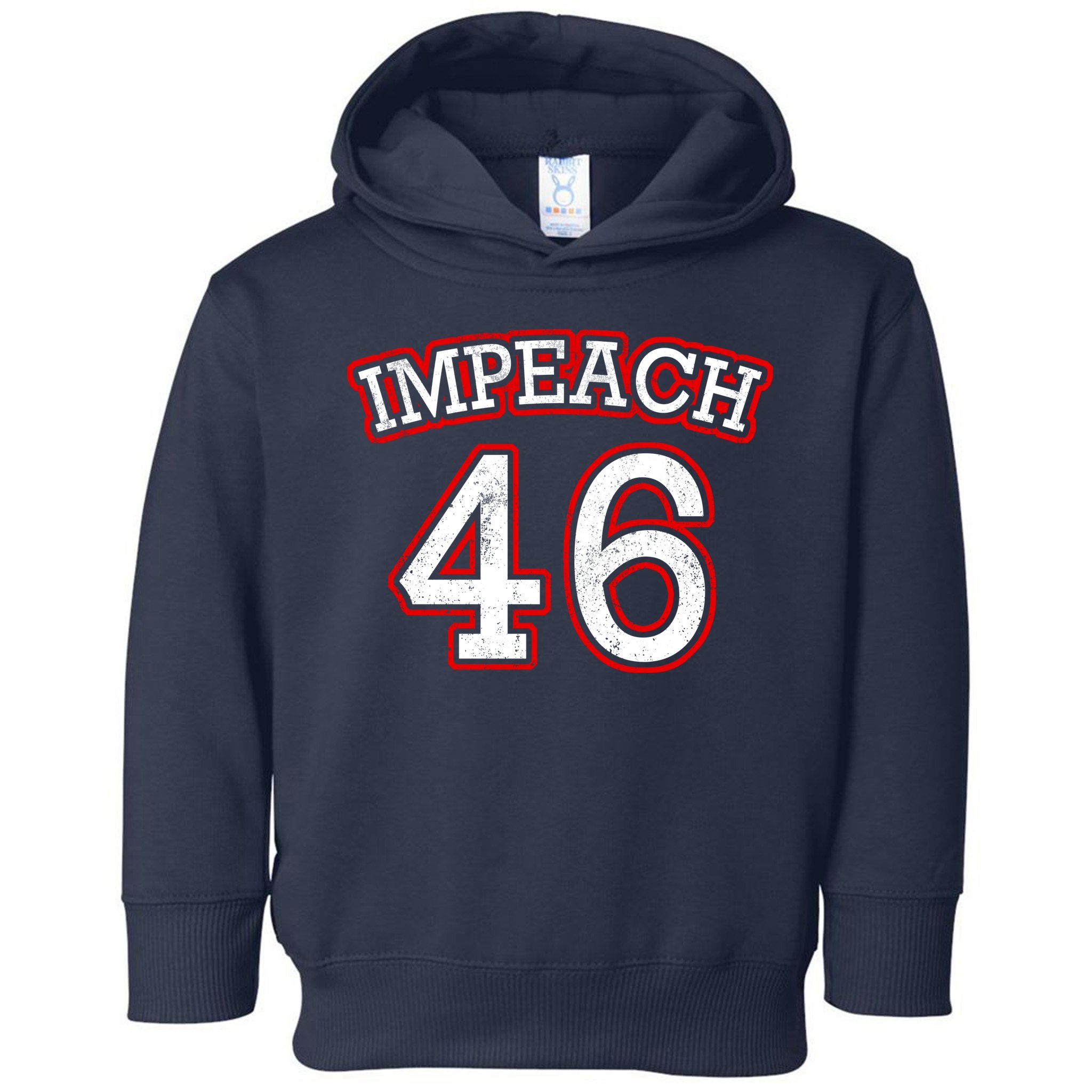 Impeach 46 Joe Biden Republican Conservative Anti-Biden  Toddler Hoodie