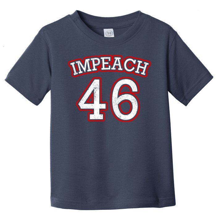 Impeach 46 Joe Biden Republican Conservative Anti-Biden  Toddler T-Shirt