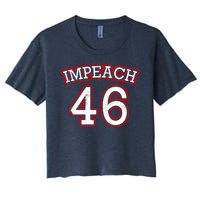 Impeach 46 Joe Biden Republican Conservative Anti-Biden  Women's Crop Top Tee