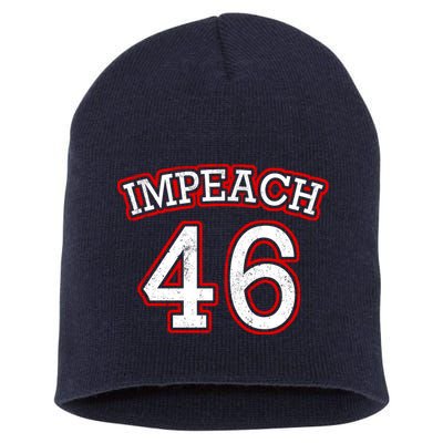 Impeach 46 Joe Biden Republican Conservative Anti-Biden  Short Acrylic Beanie