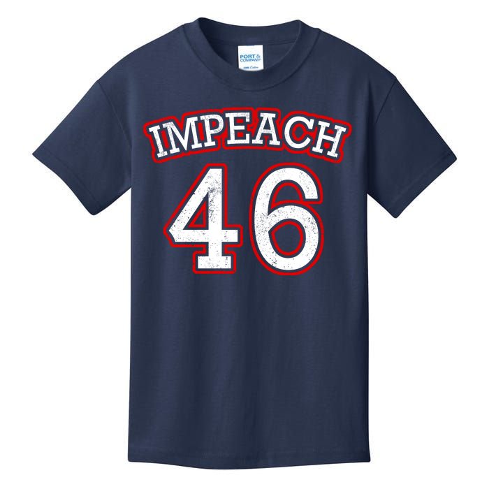 Impeach 46 Joe Biden Republican Conservative Anti-Biden  Kids T-Shirt