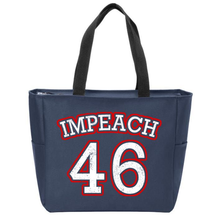 Impeach 46 Joe Biden Republican Conservative Anti-Biden  Zip Tote Bag