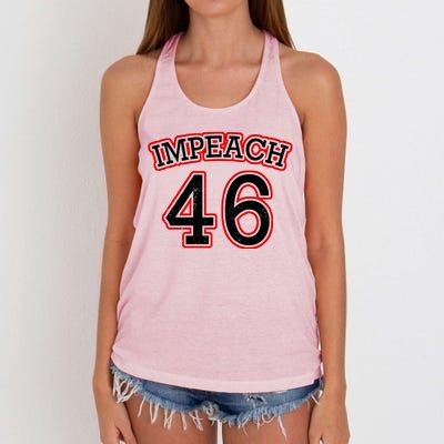 Impeach 46 Joe Biden Republican Conservative Anti-Biden  Women's Knotted Racerback Tank