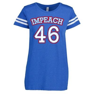 Impeach 46 Joe Biden Republican Conservative Anti-Biden  Enza Ladies Jersey Football T-Shirt