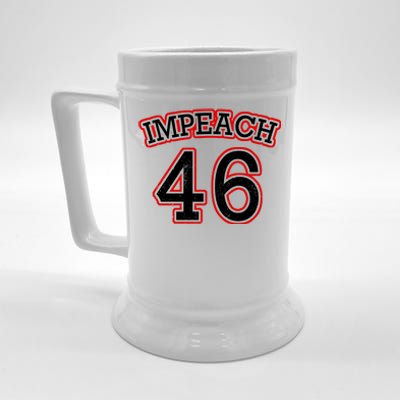 Impeach 46 Joe Biden Republican Conservative Anti-Biden  Beer Stein