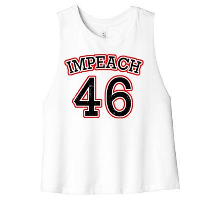 Impeach 46 Joe Biden Republican Conservative Anti-Biden  Women's Racerback Cropped Tank