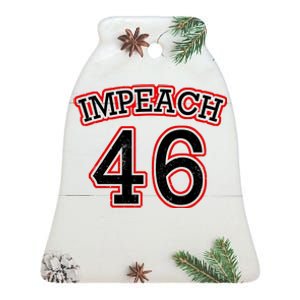 Impeach 46 Joe Biden Republican Conservative Anti-Biden  Ceramic Bell Ornament