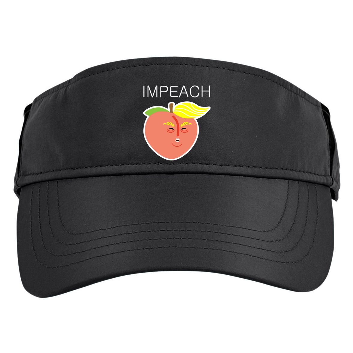 Impeach Donald Anti Trump Peach Emoji Impeachment Adult Drive Performance Visor