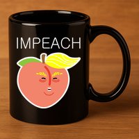 Impeach Donald Anti Trump Peach Emoji Impeachment 11oz C Handle Ceramic Mug