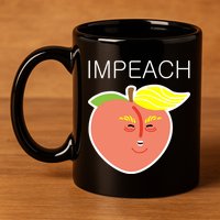 Impeach Donald Anti Trump Peach Emoji Impeachment 11oz C Handle Ceramic Mug