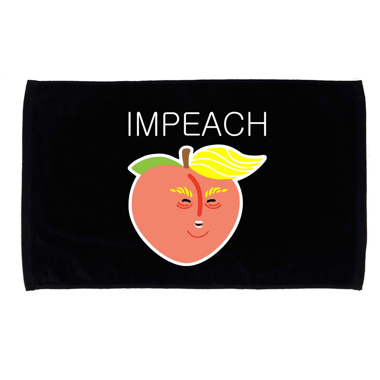 Impeach Donald Anti Trump Peach Emoji Impeachment Microfiber Hand Towel