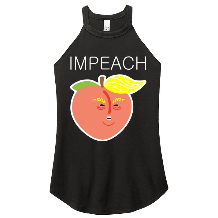 Impeach Donald Anti Trump Peach Emoji Impeachment Women's Perfect Tri Rocker Tank