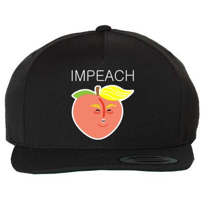 Impeach Donald Anti Trump Peach Emoji Impeachment Wool Snapback Cap