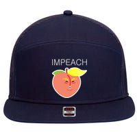Impeach Donald Anti Trump Peach Emoji Impeachment 7 Panel Mesh Trucker Snapback Hat
