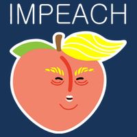 Impeach Donald Anti Trump Peach Emoji Impeachment 7 Panel Mesh Trucker Snapback Hat