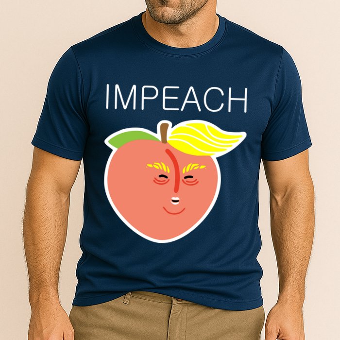 Impeach Donald Anti Trump Peach Emoji Impeachment Cooling Performance Crew T-Shirt