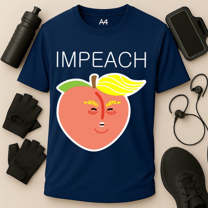 Impeach Donald Anti Trump Peach Emoji Impeachment Cooling Performance Crew T-Shirt