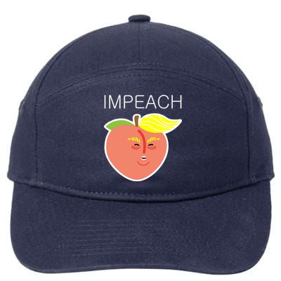 Impeach Donald Anti Trump Peach Emoji Impeachment 7-Panel Snapback Hat