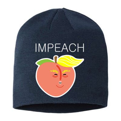 Impeach Donald Anti Trump Peach Emoji Impeachment Sustainable Beanie