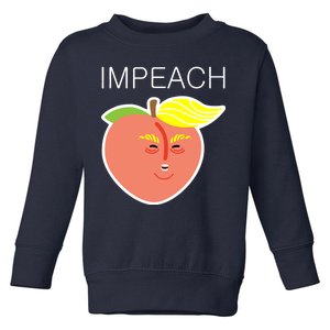 Impeach Donald Anti Trump Peach Emoji Impeachment Toddler Sweatshirt