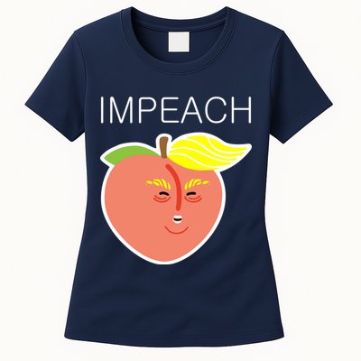 Impeach Donald Anti Trump Peach Emoji Impeachment Womens T-Shirt