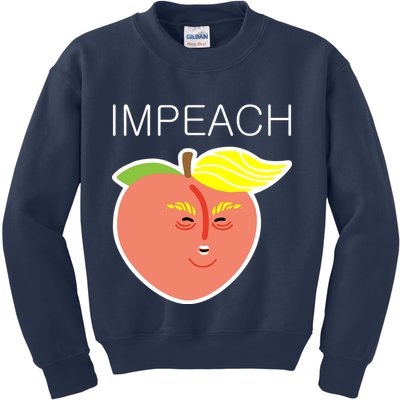 Impeach Donald Anti Trump Peach Emoji Impeachment Kids Sweatshirt