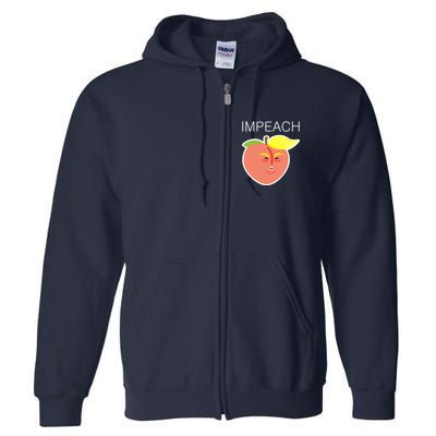 Impeach Donald Anti Trump Peach Emoji Impeachment Full Zip Hoodie